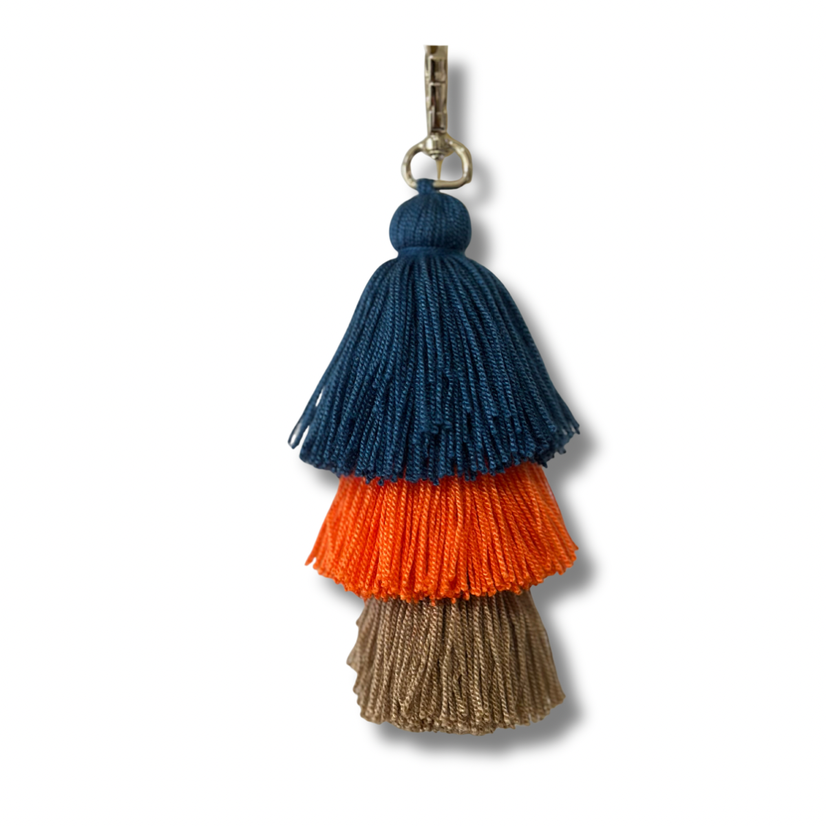 Keychain- blue, orange & brown