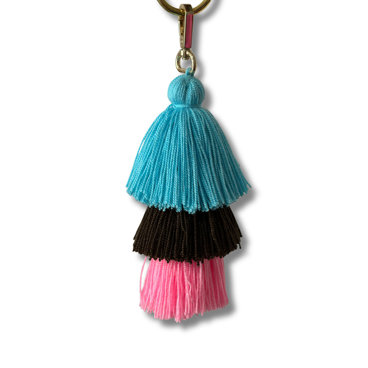 Keychain- blue, black & pink