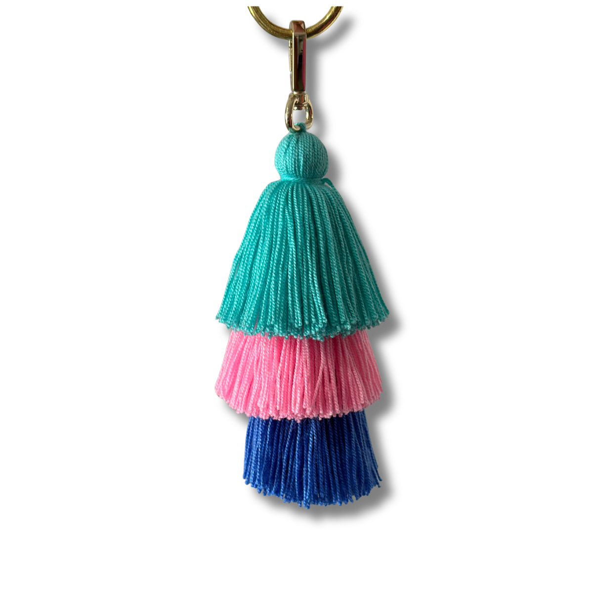 Keychain- aqua, pink & blue