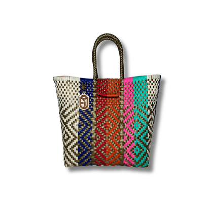 Small Tote Handwoven- printed