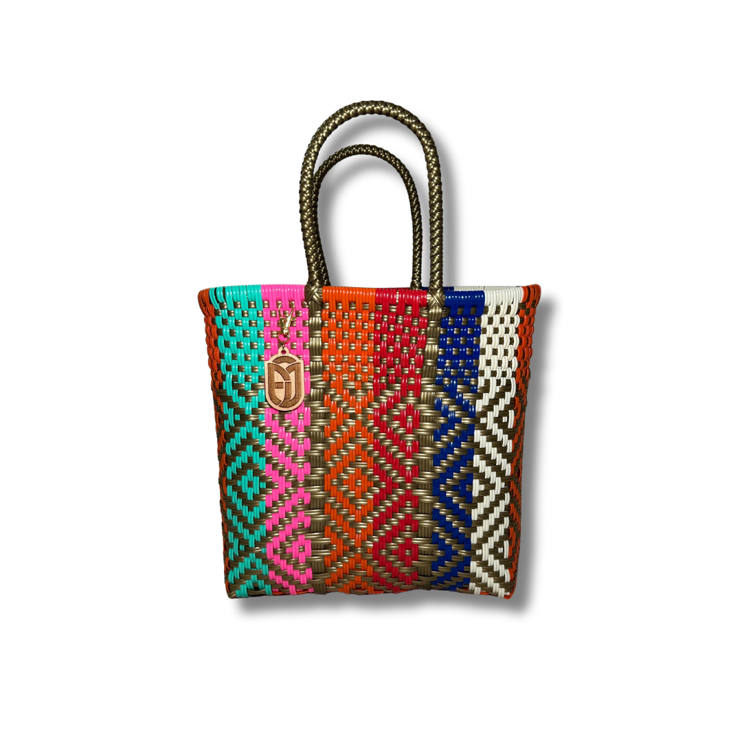 Small Tote Handwoven- printed