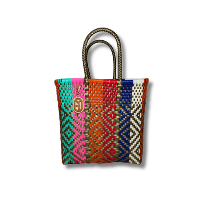Small Tote Handwoven- printed