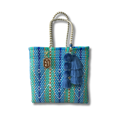 Medium Tote Handwoven- blue