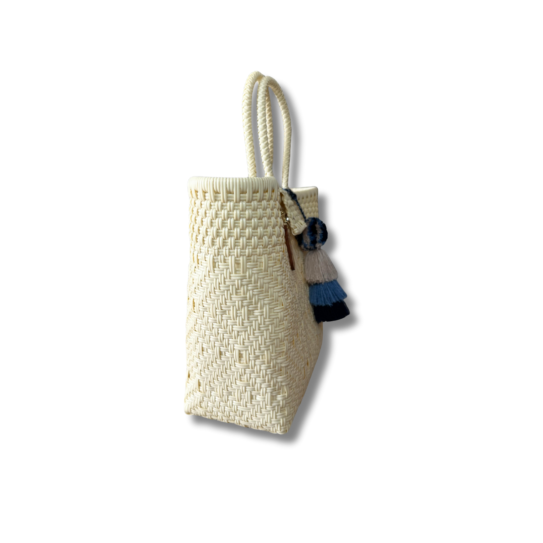 Small Tote Handwoven- beige