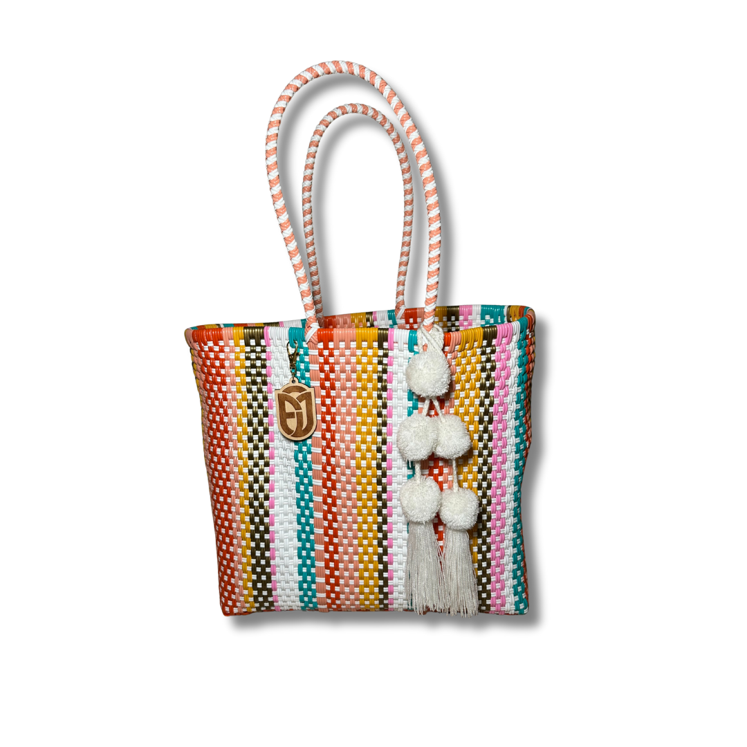 Medium Tote Handwoven- printed