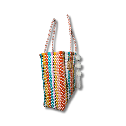 Medium Tote Handwoven- printed