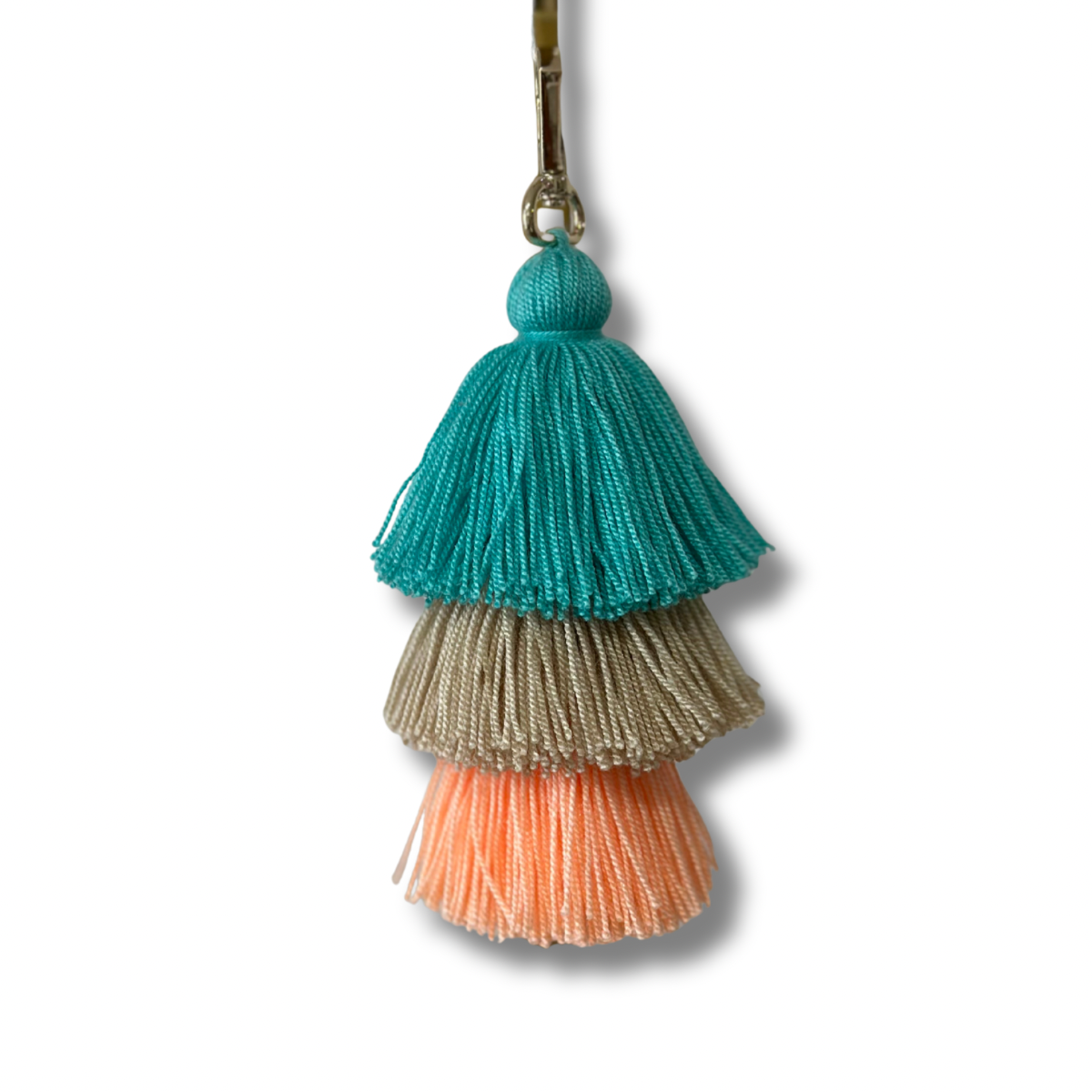 Keychain- blue, beige & peach