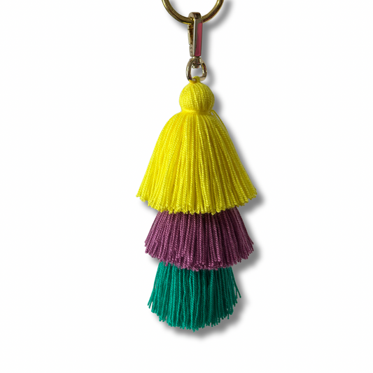 Keychain- yellow, purple & green
