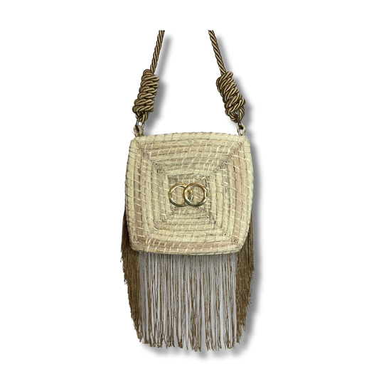 Lily Fringe Palm Bag Handwoven