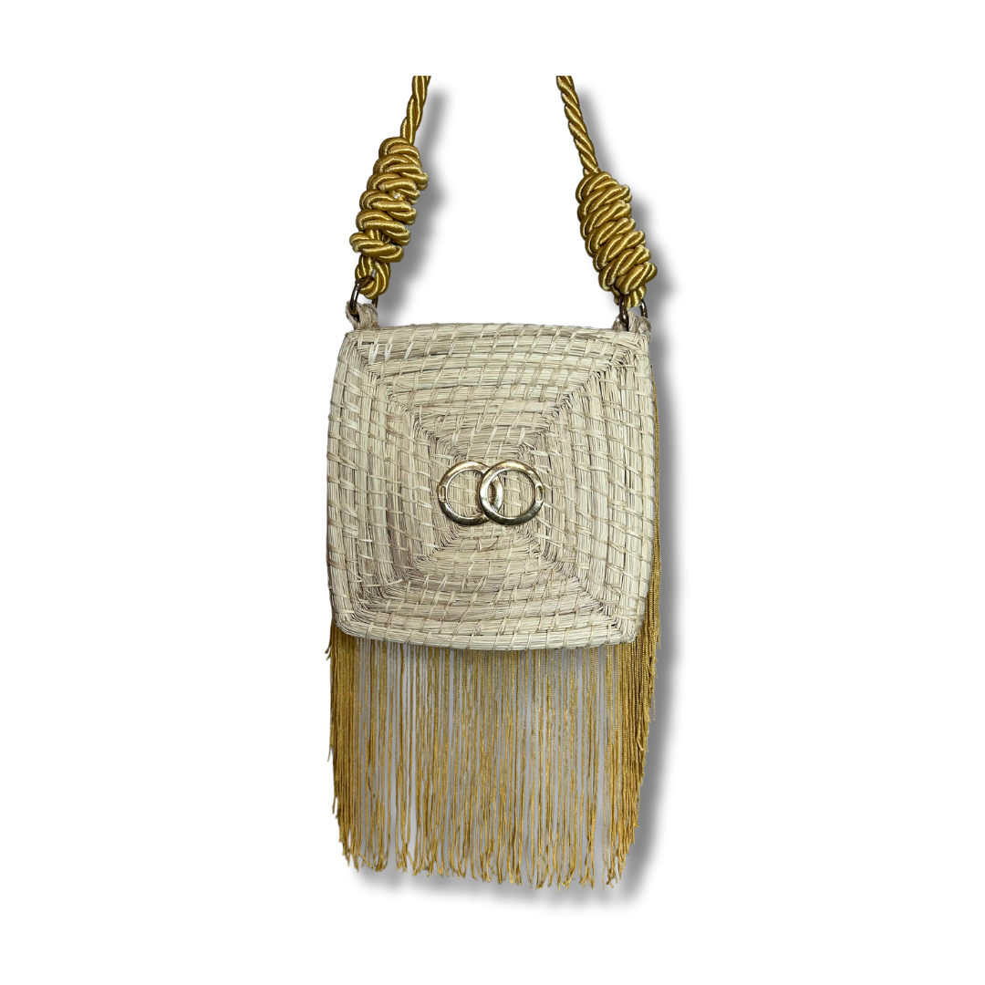 Lily Fringe Palm Bag Handwoven