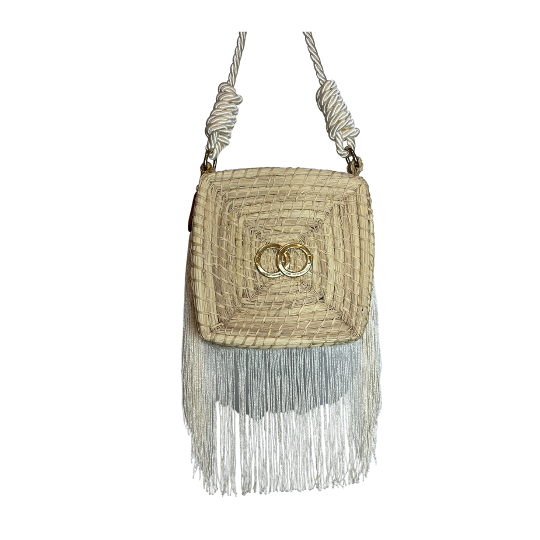 Lily Fringe Palm Bag Handwoven