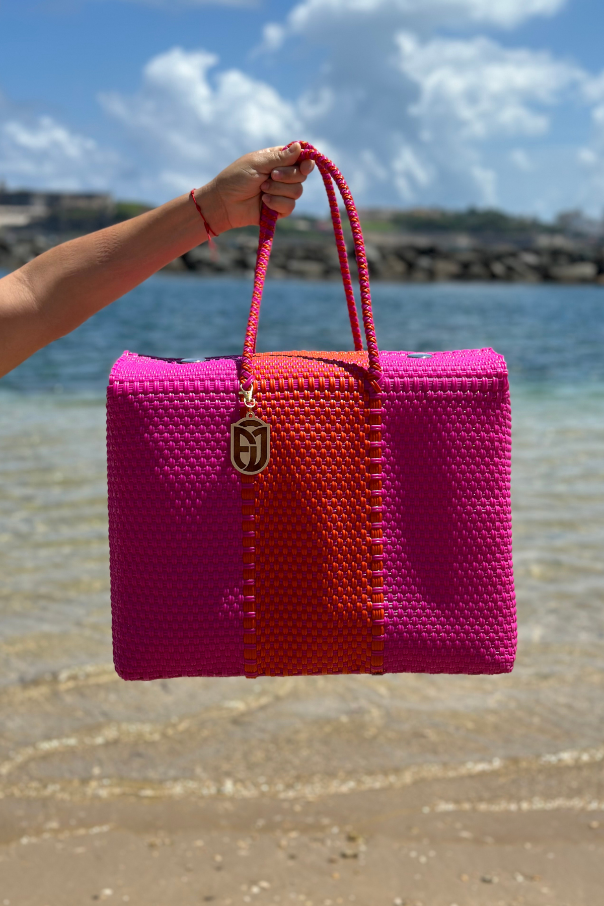 Beach Basket Handwoven Bag