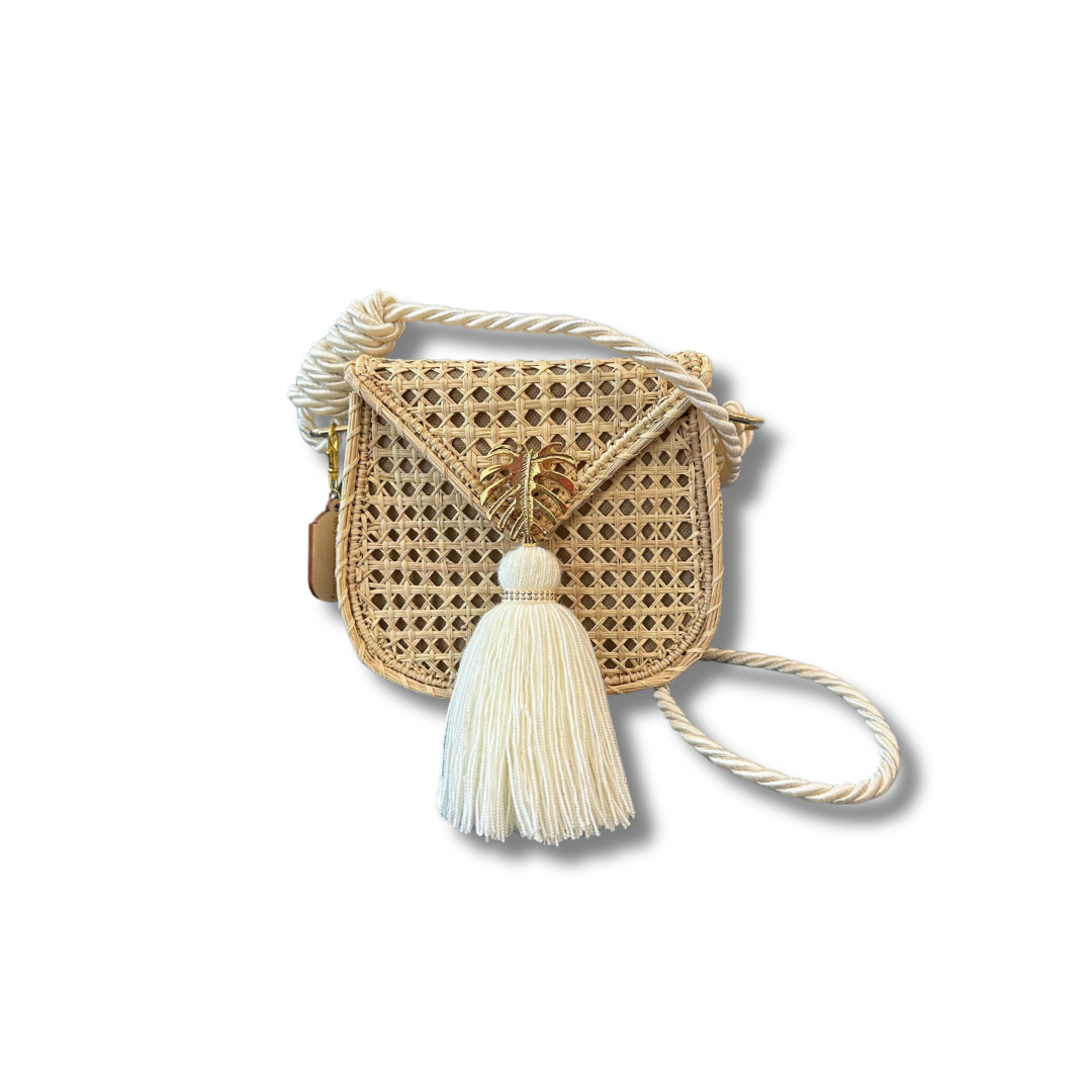 Rattan Luxe Palm Bag- small