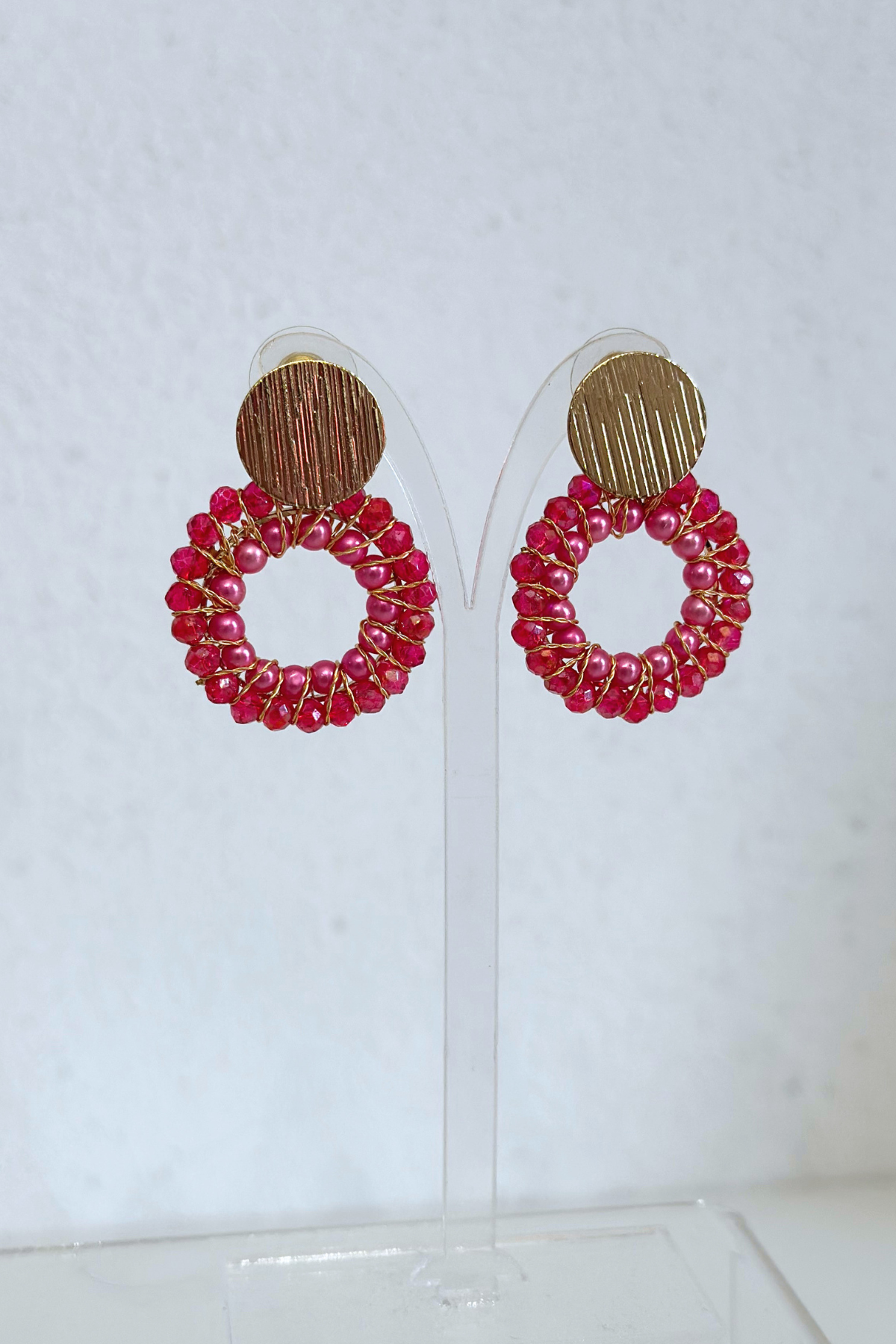 Fuchsia Glow Earring