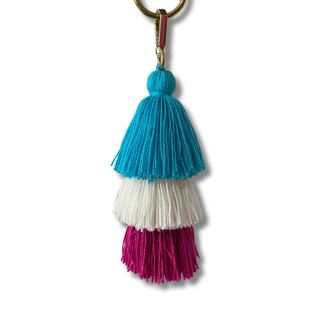 Keychain- blue, white & purple