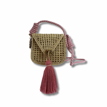 Rattan Luxe Palm Bag- small