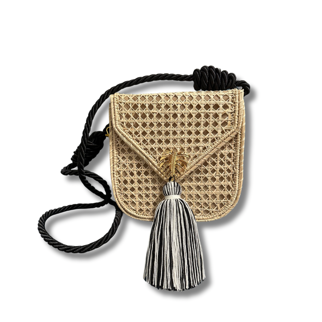 Rattan Luxe Palm Bag- Large