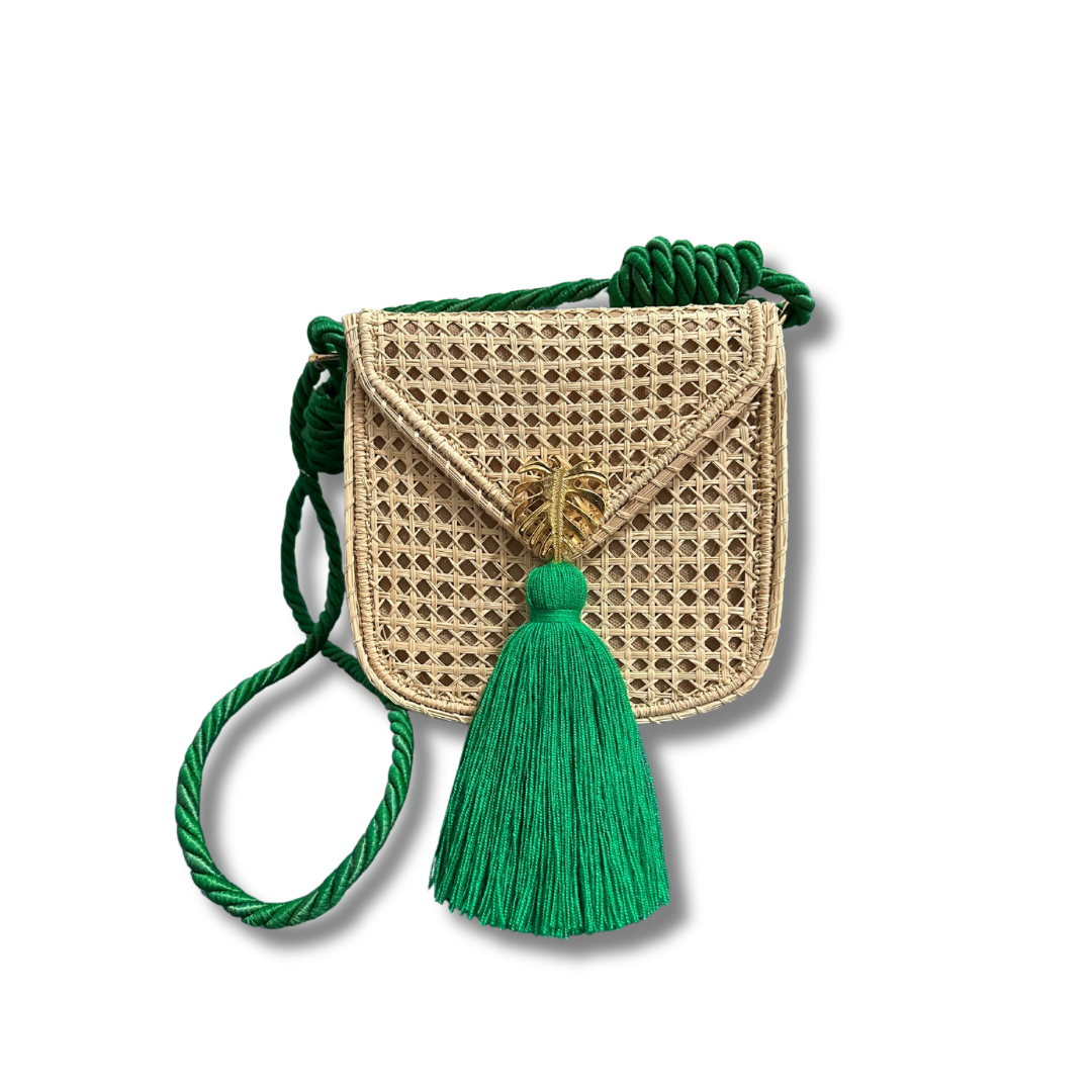 Rattan Luxe Palm Bag- Large