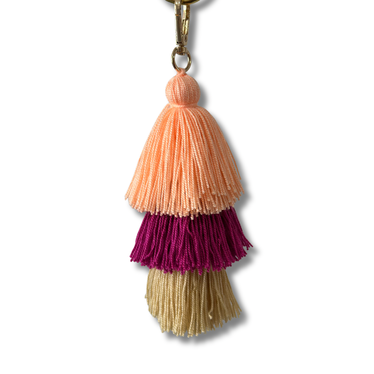 Keychain- peach, purple & beige