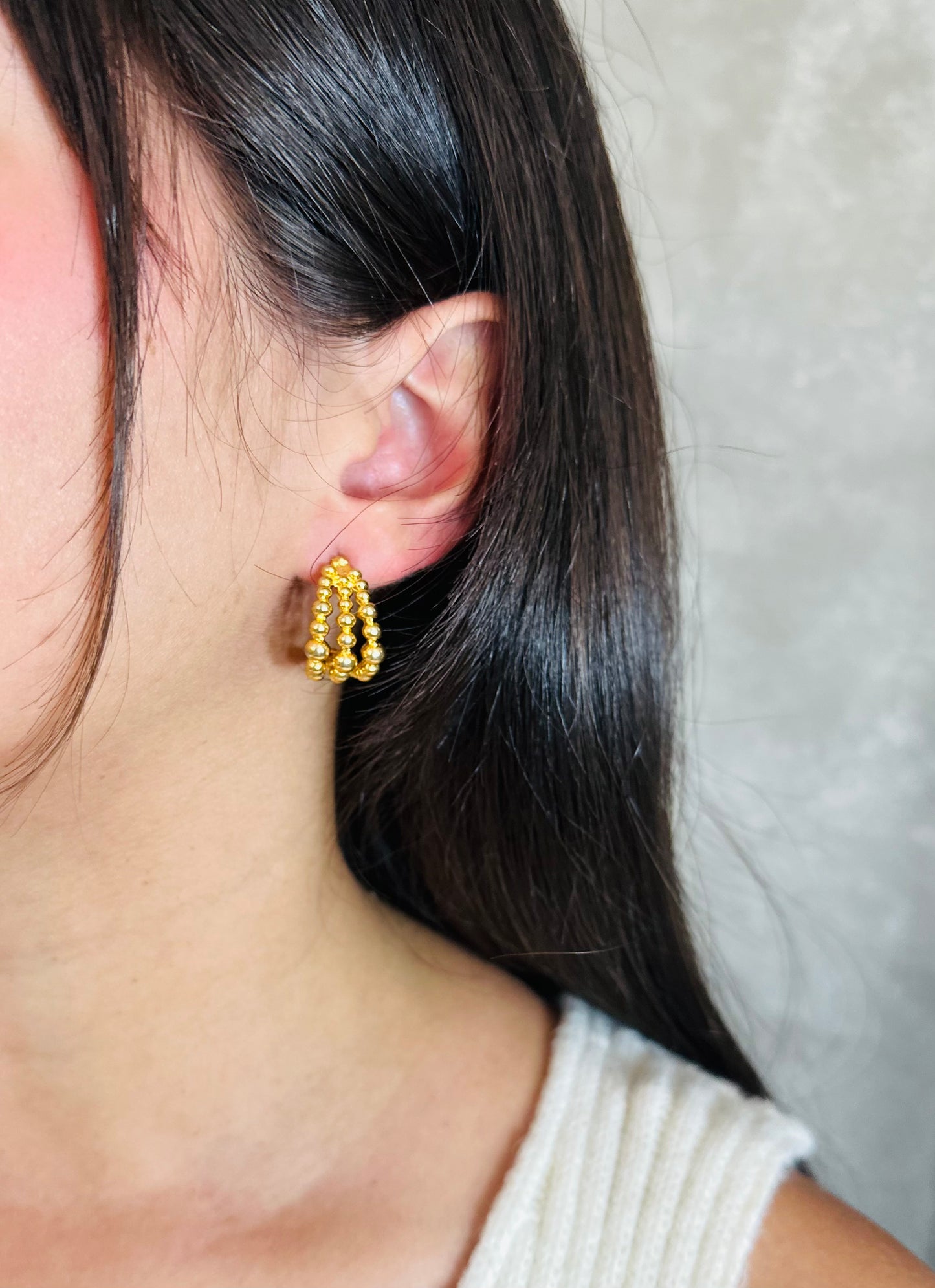 Beaded Glow Hoops